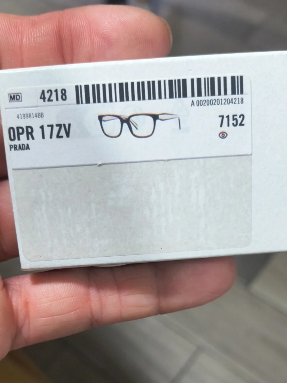 Prada OPR 17ZV Women Glasses in Withe and Black